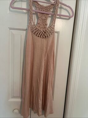 Sleeveless Macramé Back Summer Dress - Blush Pink by Billabong